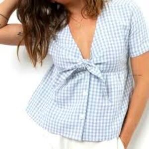 Rails Blue Gingham Women's Top